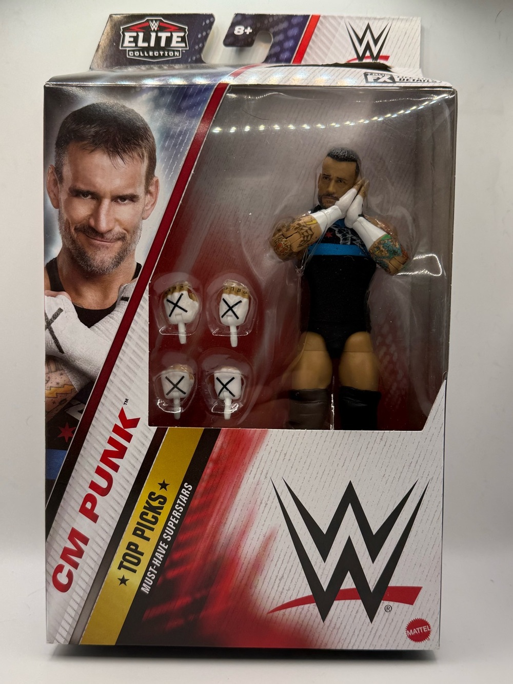 WWE CM Punk Action Figure - Black & Blue Gear